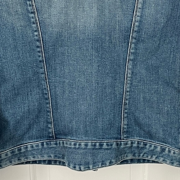J Brand Lacy Boot Long Sleeve Jean Denim Jacket Bright Side L - Picture 9 of 16